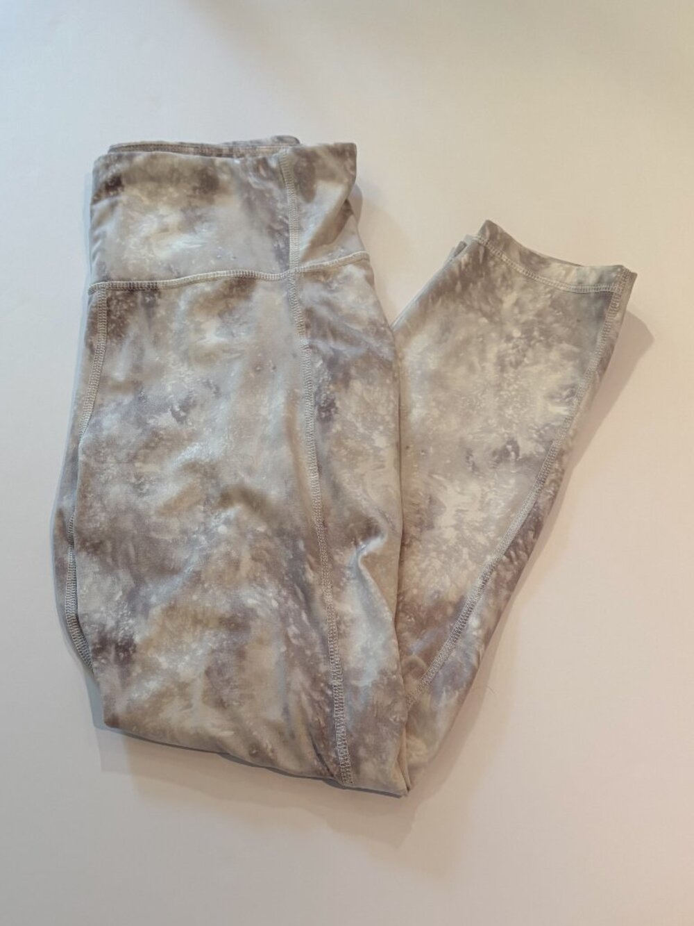 All in Motion Gray White Marble Print High Rise Athletic Leggings Size M